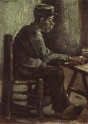 Vincent Van Gogh Peasant Sitting at a Table (nn04) oil painting picture wholesale